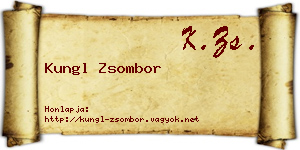 Kungl Zsombor névjegykártya